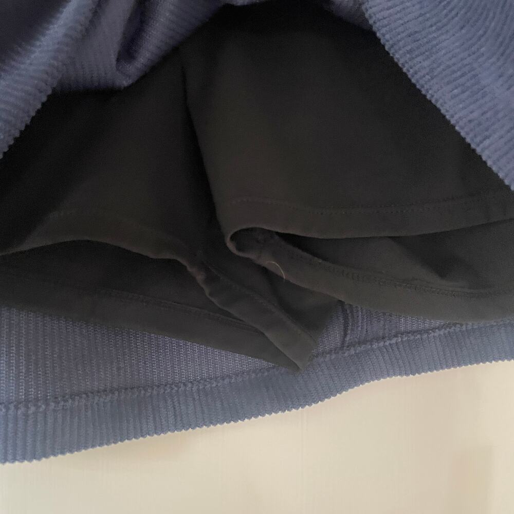 Halara Navy Corduroy Mini Skirt with Shorts lining, Size L NWT - Picture 5 of 8
